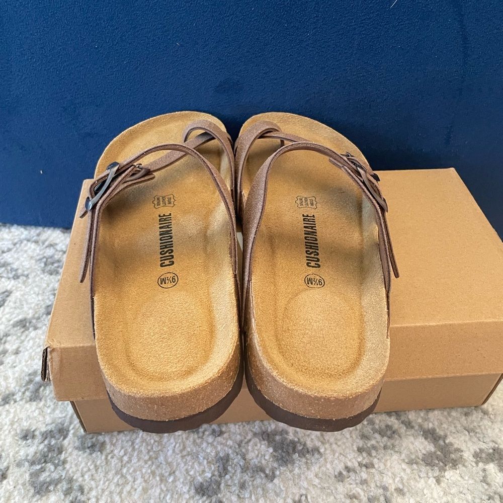 Cushionaire Slip On Luna Cork Footbed Sandal Suedes size 9.5 NEW - Picture 3 of 7